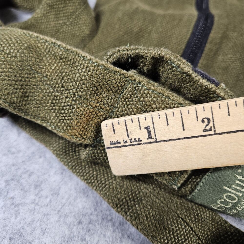 Ecolution Olive Hemp Crossbody Messenger Bag Eco Friendly Natural READ - Picture 4 of 12